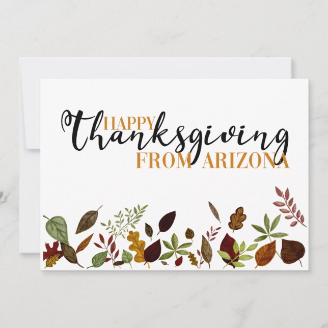 Arizona Fall Foliage Thanksgiving Card (Front)