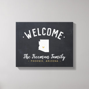 Arizona Family Monogram Welcome Sign