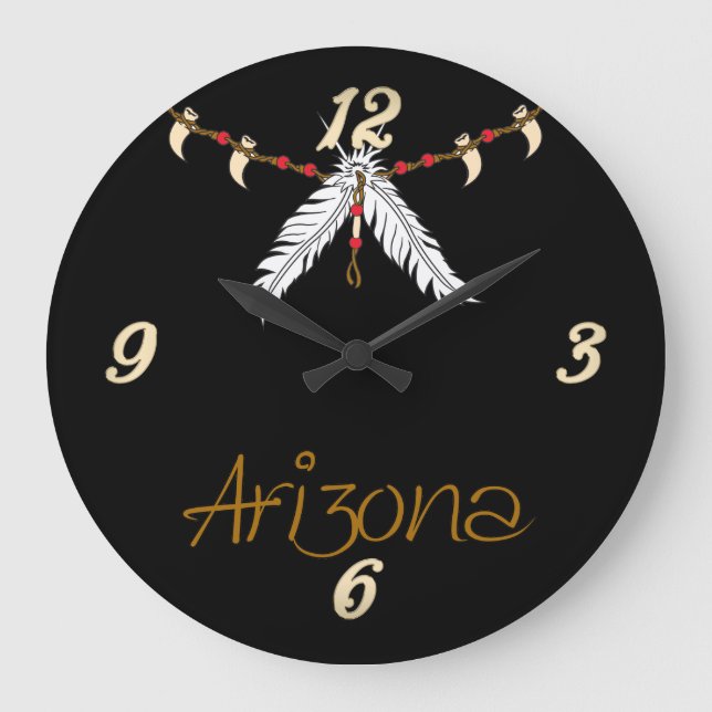 Arizona Feather Choker Wall Clock (Front)