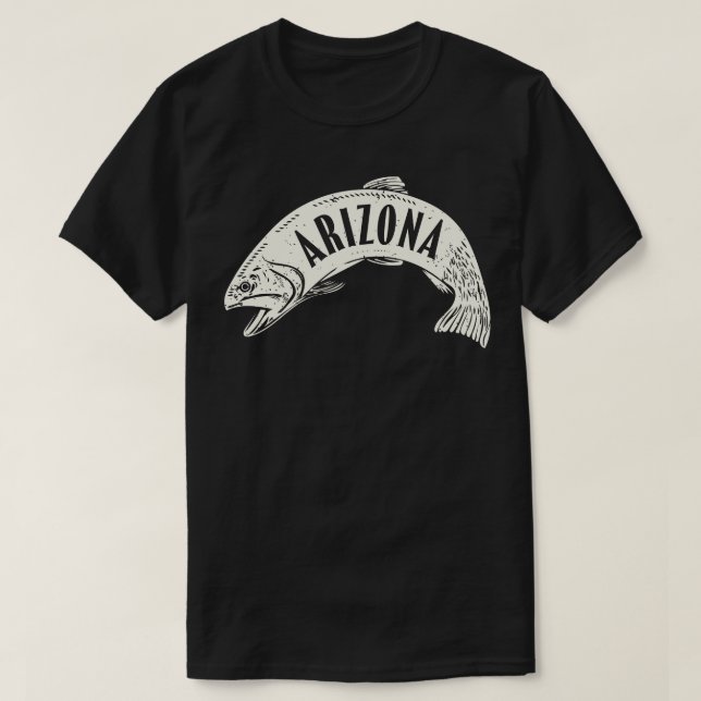 Arizona Fish Wordmark Tan T-Shirt (Design Front)