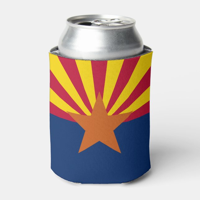 Arizona flag, American state flag Can Cooler (Can Front)