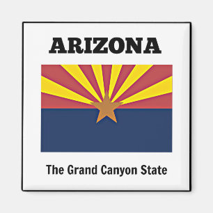 Arizona, flag and motto, magnet