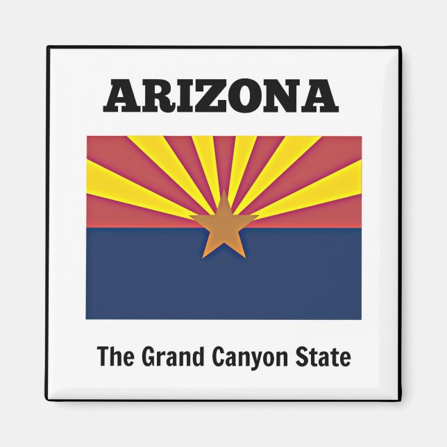 Arizona, flag and motto, magnet (Front)