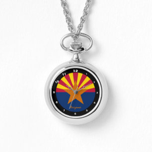 Arizona Flag & Arizona State USA fashion/sport fan Watch