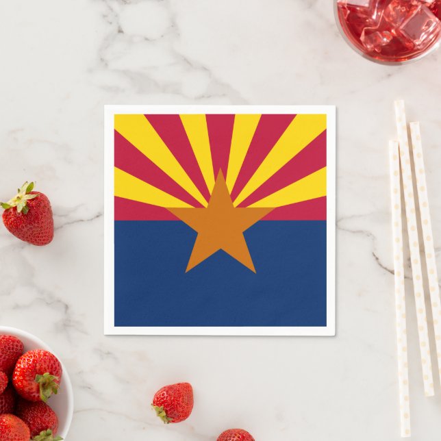 Arizona Flag & Arizona State USA party /sport fans Napkin (Insitu)