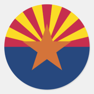 Arizona Flag Classic Round Sticker