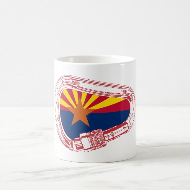 Arizona Flag Climbing Carabiner Coffee Mug (Center)