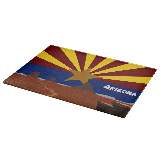 Arizona flag cutting board (Corner)