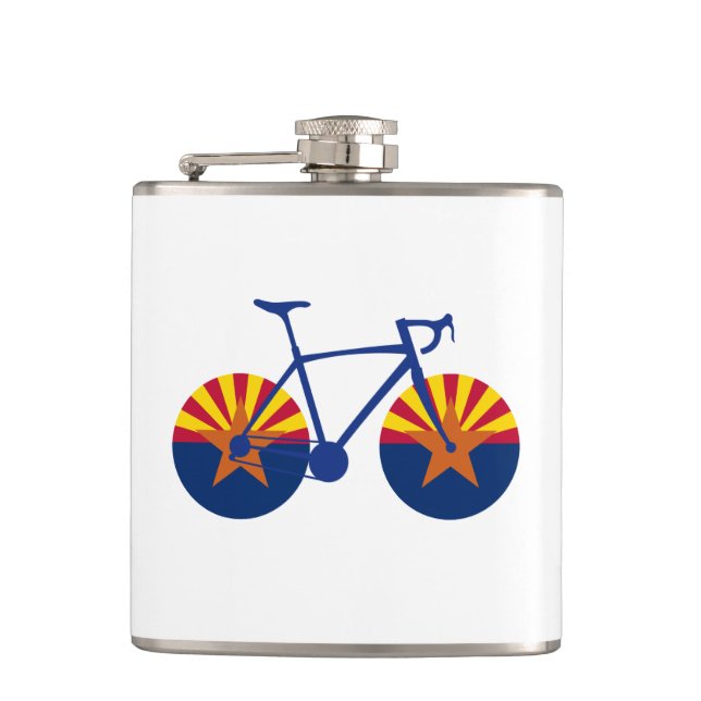 Arizona Flag Cycling Hip Flask (Front)
