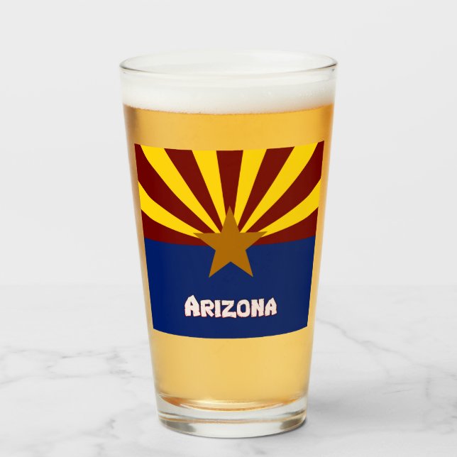 Arizona flag          glass (Front Filled)