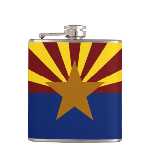 Arizona flag hip flask