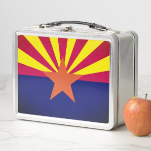Arizona Flag Metal Lunch Box