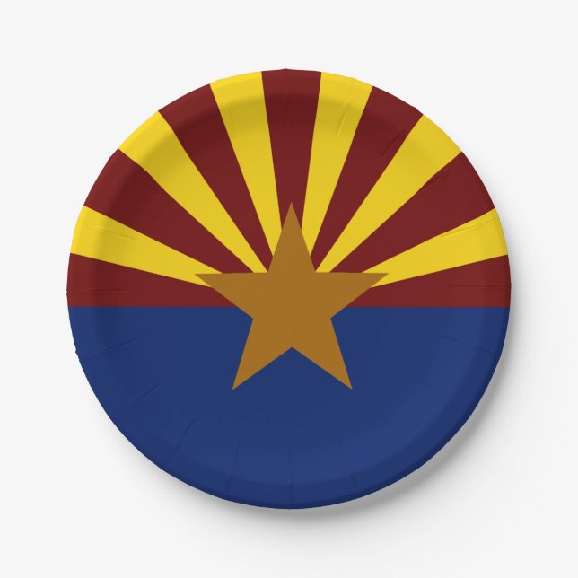 Arizona flag paper plate (Front)