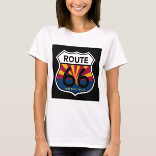 Arizona Flag Route 66 Shield T-Shirt