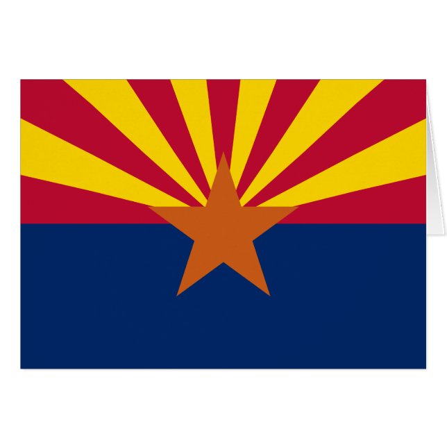 Arizona Flag: Setting Star Sun, The Copper State (Front Horizontal)