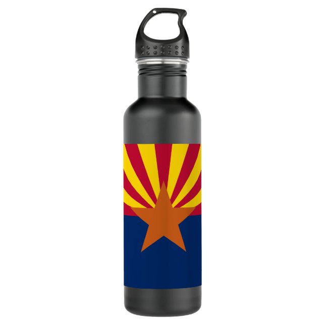 Arizona Flag: Setting Star Sun, The Copper State 710 Ml Water Bottle (Front)