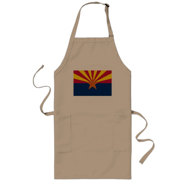Arizona Flag: Setting Star Sun, The Copper State Long Apron (Front)