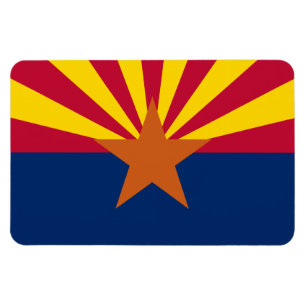 Arizona Flag: Setting Star Sun, The Copper State Magnet