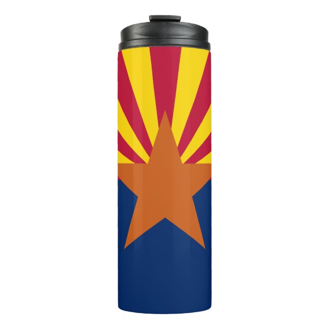 Arizona Flag: Setting Star Sun, The Copper State Thermal Tumbler (Front)