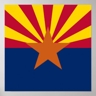 Arizona Flag Square Poster