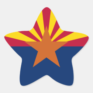 Arizona Flag Star Sticker