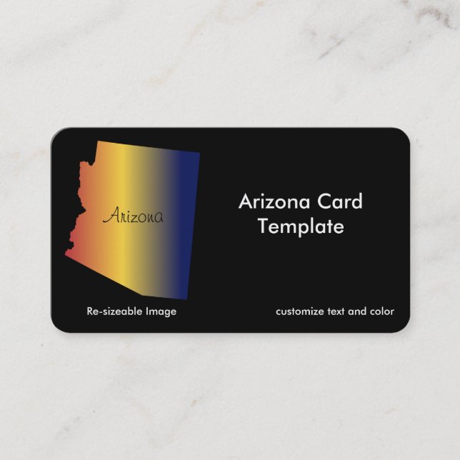 Arizona Flag State Business Card (Front)