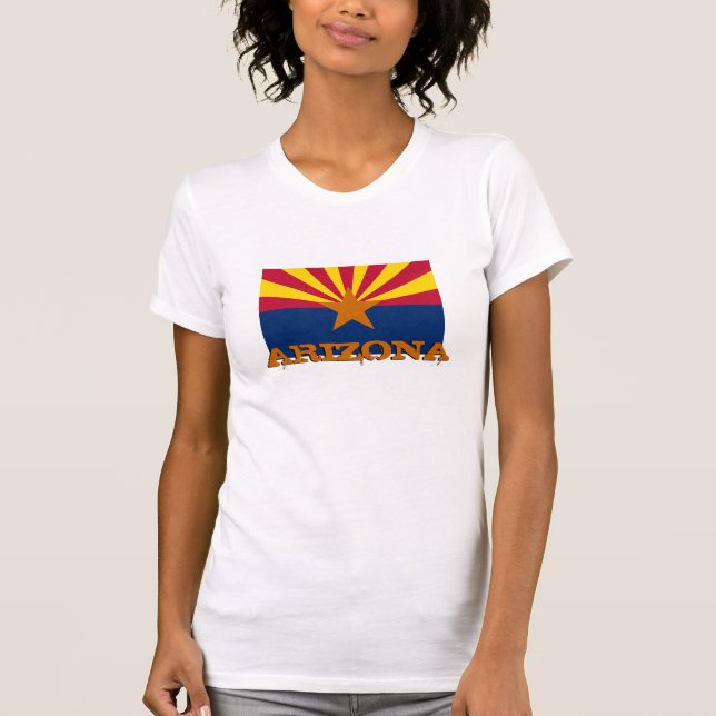 Arizona Flag Tee, Patriots USA, Love Arizona T-Shirt (Front)