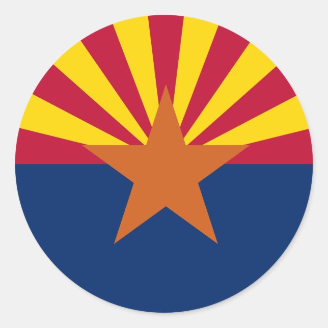 Arizona Flag Tshirts, Mugs, Apparel Classic Round Sticker (Front)