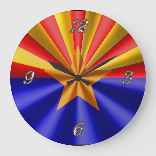 Arizona Flag Wall Clock (Front)