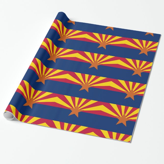 Arizona flag wrapping paper (Unrolled)