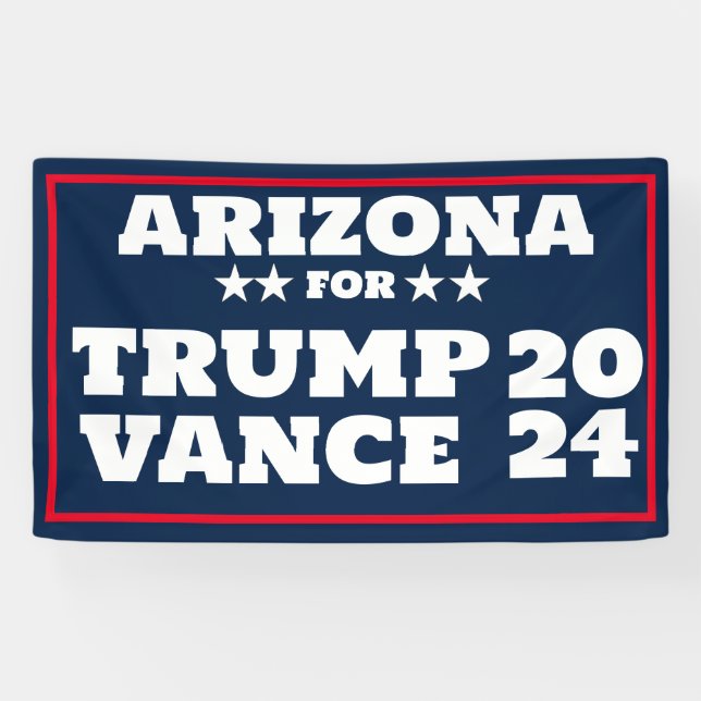 Arizona For Trump Vance 2024 Banner (Horizontal)