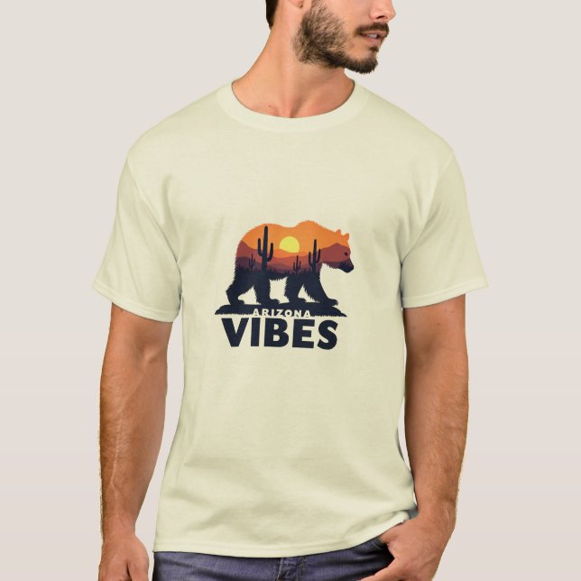 Arizona Forest Vibes – Bear in Forest Scene T-Shirt (Front)
