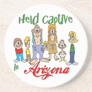 Arizona Funny Trailer Park Sandstone Coaster