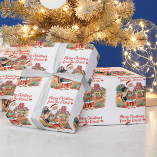 Arizona Golf Christmas Santa Golfer Golfing Wrapping Paper