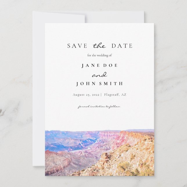 Arizona Grand Canyon Save The Date (Front)