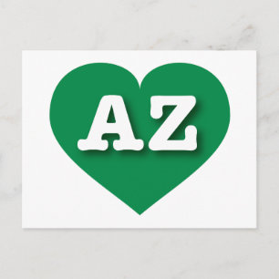 Arizona Green Heart - I love AZ Postcard