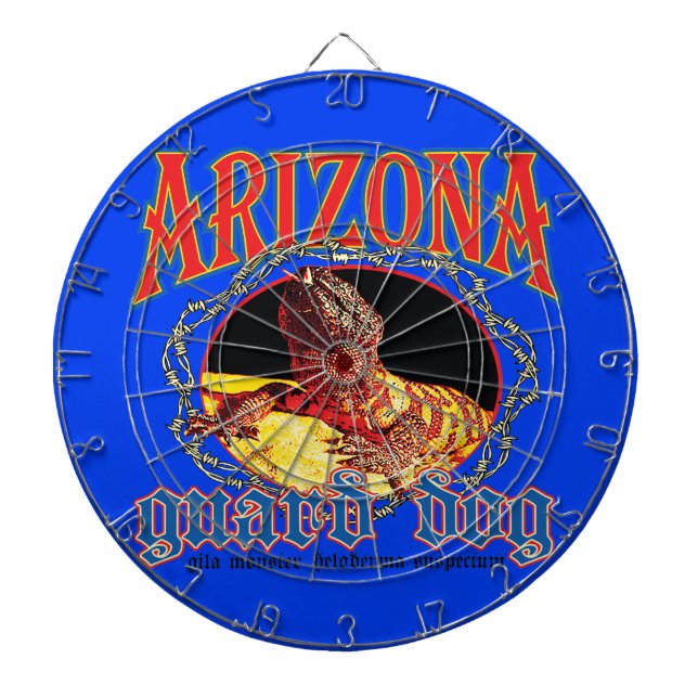 Arizona Guard Dog Lizard Dartboard (Front)