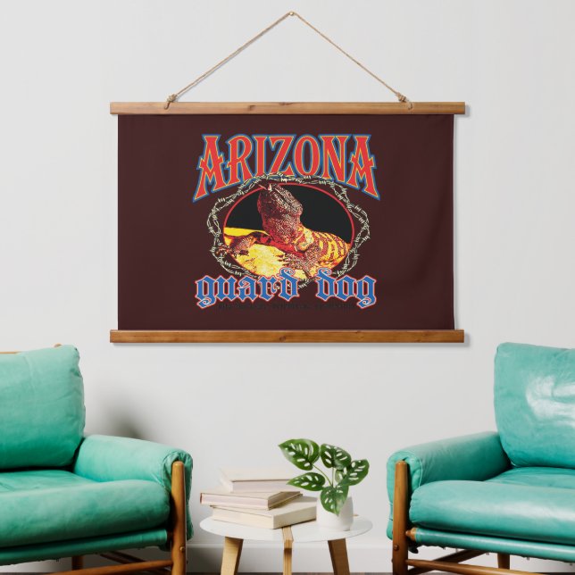 Arizona Guard Dog Lizard Hanging Tapestry (Living Room)
