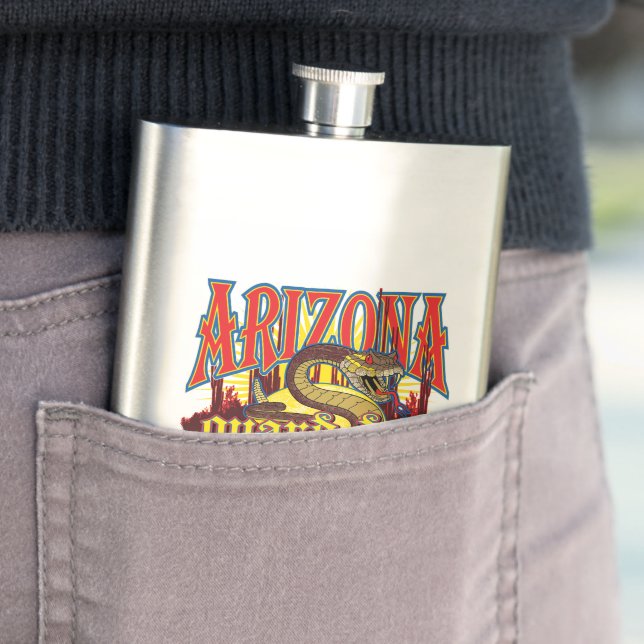 Arizona Guard Dog Snake  Hip Flask (In Situ)