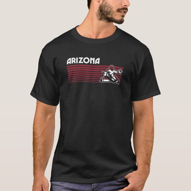 Arizona Hockey Retro Throwback Style T-Shirt (Front)