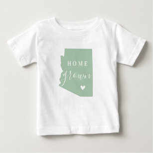 Arizona Home Grown   Editable Colours State Map Baby T-Shirt