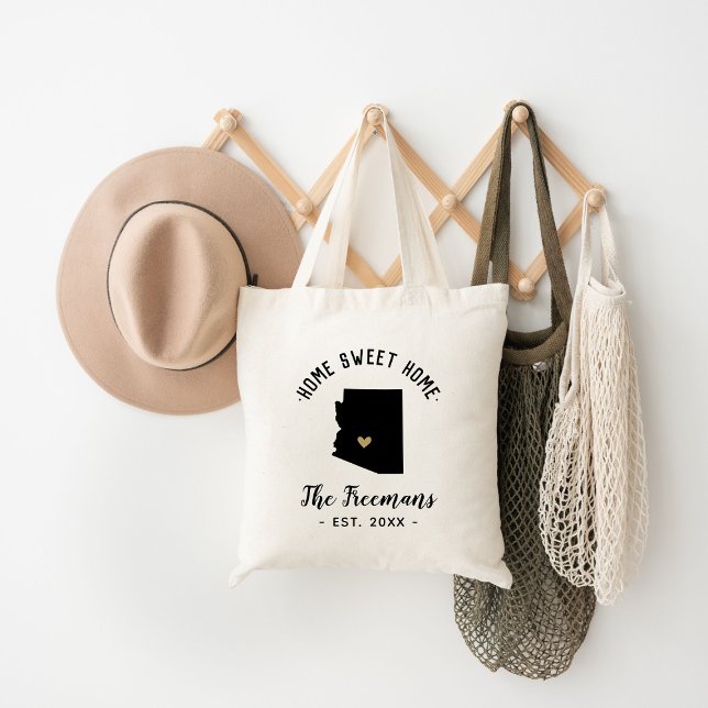 Arizona Home Sweet Home Family Monogram Tote Bag (Creator Uploaded)