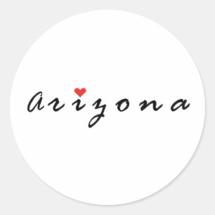 arizona, i love arizona classic round sticker