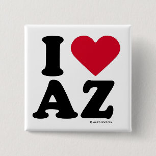 ARIZONA -I LOVE AZ - I LOVE ARIZONA 15 CM SQUARE BADGE
