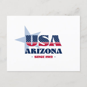 Arizona in Red, White, and Blue Postcard