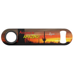 "Arizona is Amazing!" Sunset Sonoran Desert Cactus