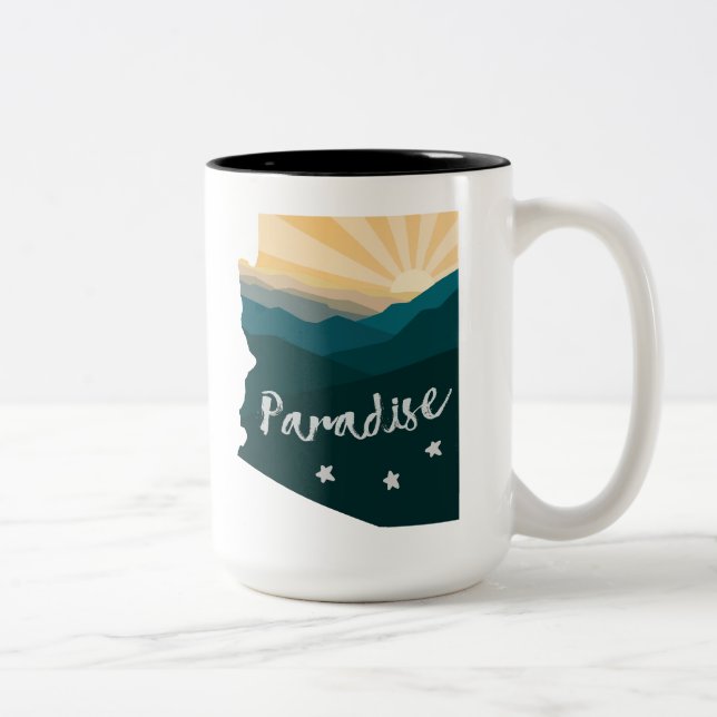 Arizona Is Paradise Two-Tone Coffee Mug (Right)