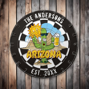 Arizona Landscape Cartoon Custom Dartboard