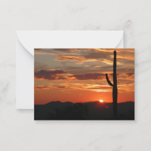 Arizona landscape sunset card
