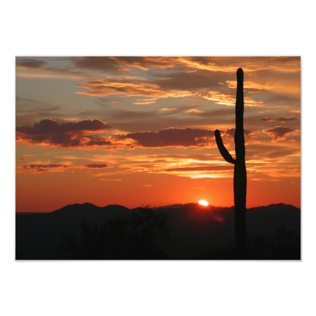Arizona landscape sunset photo print (Front)